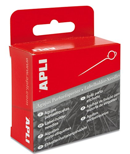 APLI 431 - Pack de 100 agujas porta etiquetas, 40 mm