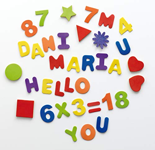 APLI Kids Letras MAXI - Formas de goma EVA adhesivas letras 500 uds, Colores Surtidos