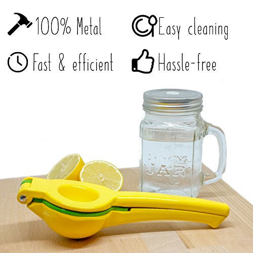 Appetit Gourmet Exprimidor de Limones Exprimidor Manual de Cítricos 2 en 1 Irrompible de Aluminio Utensilio con Doble Cuenco Que Permite Exprimir Limon Lima y Otros Cítrico 100% Zumo sin Pepitas