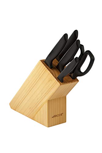 Arcos 815000 Juego de Cuchillos de Cocina, Acero Inoxidable Nitrum, Negro, Estandar