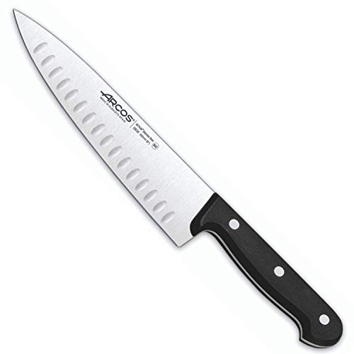 Arcos Universal - Cuchillo de cocinero con alveolos, 200 mm (estuche)