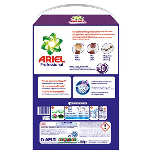 Ariel Professional Detergente en polvo para color 7,15 kg – 110 lavados