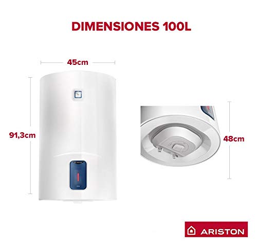 Ariston 1 Lydos R - Termo Eléctrico, 1500 W, 220 V, Multicolor, 100 L