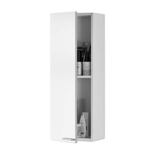 ARKITMOBEL 305270BO - Mueble de Lavabo Koncept, Columna de baño Acabado en Color Blanco Brillo, Medidas: 30 x 85 x 25 cm de Fondo