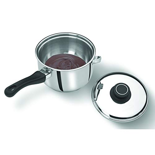 Artame Casserole Bain Marie Avec COUVERCLE, Acero Inoxidable