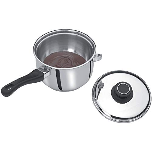 Artame Casserole Bain Marie Avec COUVERCLE, Acero Inoxidable