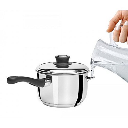 Artame Casserole Bain Marie Avec COUVERCLE, Acero Inoxidable