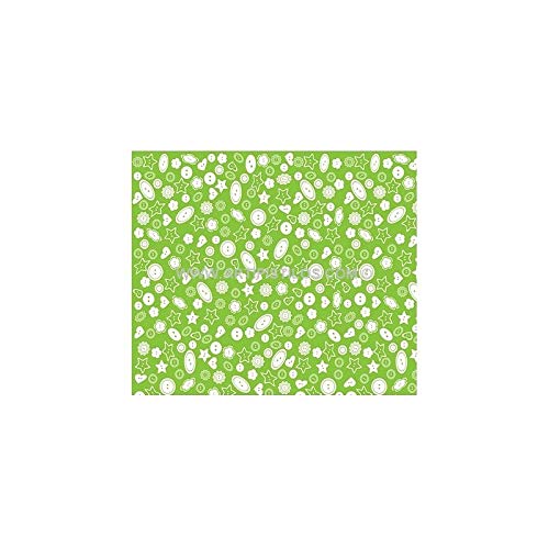 Artipistilos® Goma Eva Estampada - 50 Cms X 33 Cms. X 2 Mm, Verde Lima Botones Blancos - Planchas De Goma Eva/foami