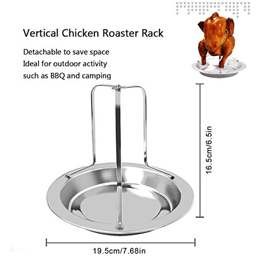 ASEOK Pollo Asado Rack de Acero Inoxidable Asador Vertical del Estante al Horno Placa Arte de la Cocina Antiadherente Accesorios para Barbacoa Cocinar Cacerolas Herramienta Espesado La Parrilla para