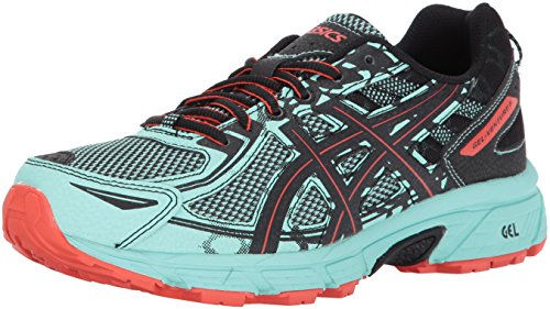 Asics - Gel-Venture 6 - Zapatillas deportivas para mujer, para correr, Verde (Verde hielo/Negro/Tomate de Cereza), 38.5 EU