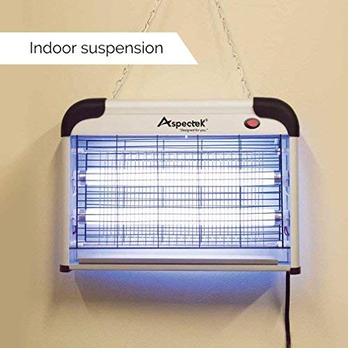 ASPECTEK Lámpara Mata Insectos Electrico Mata Moscas Mejor Solución contra Mosquitos, Polillas, Zancudos, Moscas, y mas Insectos. (20 Watt)