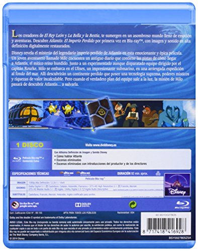 Atlantis: El Imperio Perdido [Blu-ray]