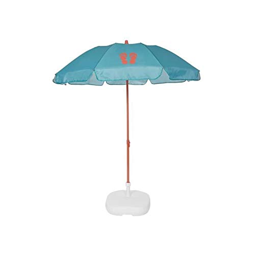 Aucune EZPELETA Parasol de Plage Fold - Ø 180 cm - Tongs Orange Socle Non inclus