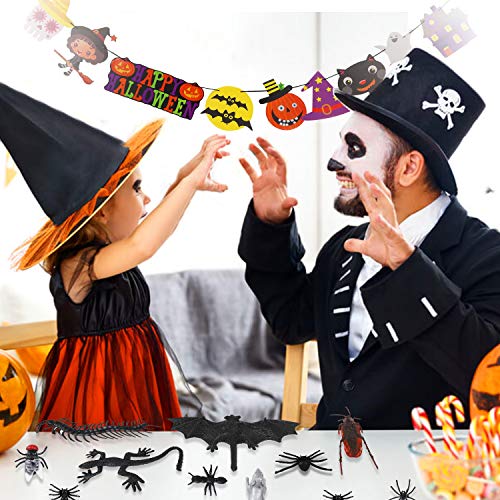 Auney Juego de Juguetes y decoración para Fiestas de Halloween para niños, Surtido de Juguetes de Halloween para Fiestas de Halloween, 130 Piezas