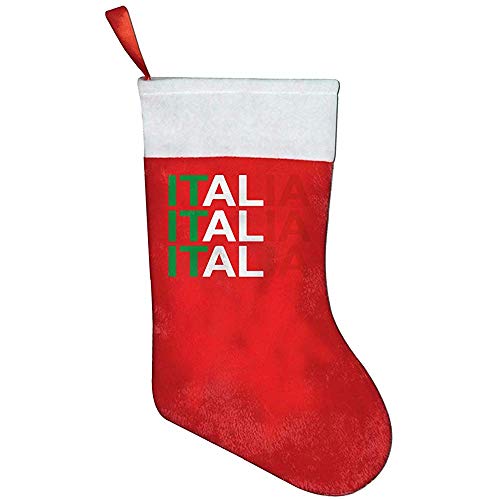 Autisum Medias De Navidad,Calcetín Navideño,Italia Bandera Italiana Bolsos Colgantes De Navidad,Calcetines Calcetines De Bolsa De Regalo De Dulces De Navidad