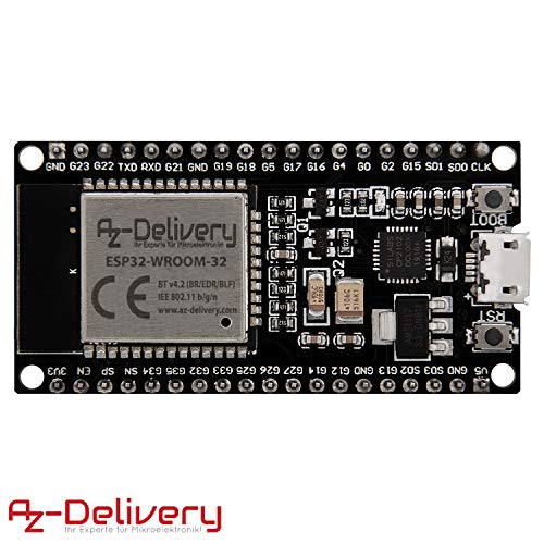 AZDelivery 3 pcs ESP32 ESP-WROOM-32 NodeMCU Modulo Wifi + Bluetooth Dev Kit C Placa de Desarrollo 2.4 GHz Dual Core con Chip CP2102 (modelo sucesor del ESP8266) con E-Book incluido!