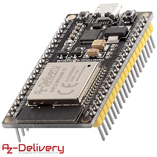 AZDelivery 3 pcs ESP32 ESP-WROOM-32 NodeMCU Modulo Wifi + Bluetooth Dev Kit C Placa de Desarrollo 2.4 GHz Dual Core con Chip CP2102 (modelo sucesor del ESP8266) con E-Book incluido!