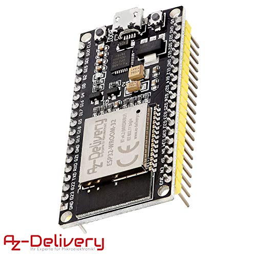 AZDelivery 3 pcs ESP32 ESP-WROOM-32 NodeMCU Modulo Wifi + Bluetooth Dev Kit C Placa de Desarrollo 2.4 GHz Dual Core con Chip CP2102 (modelo sucesor del ESP8266) con E-Book incluido!