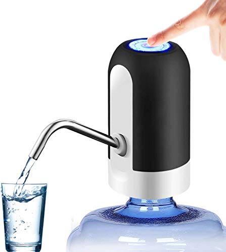 azorex Dispensador de Agua Bomba Automático Sensible e Inteligencia de Carga USB Extraíble Conveniente para Usar en Agua Embotellada Garrafas Dispositivo Universal para Camping Escuela Oficina Hogar