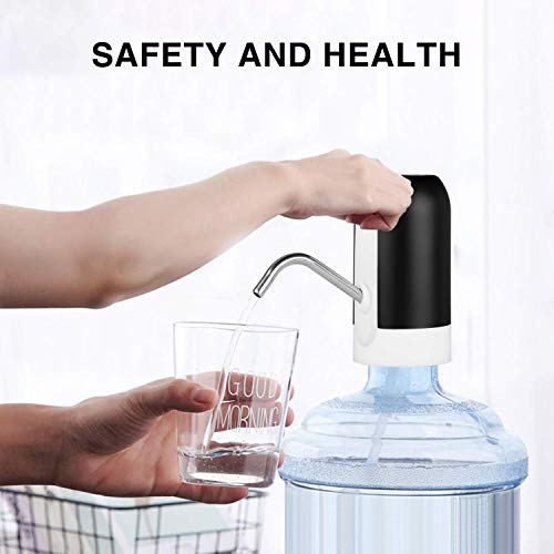 azorex Dispensador de Agua Bomba Automático Sensible e Inteligencia de Carga USB Extraíble Conveniente para Usar en Agua Embotellada Garrafas Dispositivo Universal para Camping Escuela Oficina Hogar