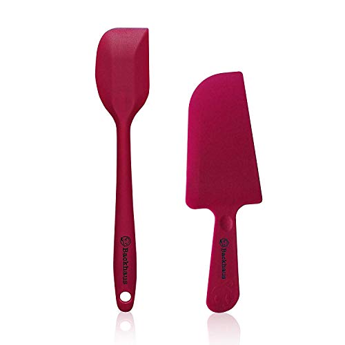 Backhaus FlexBake Molde Rectangular de Silicona Premium Antiadherente y Espátula + Cuchillo de Pastel Gratis | Juego de Repostería 100% Libres de BPA | 5 años de Garantia | Ø: 23cm | Rojo