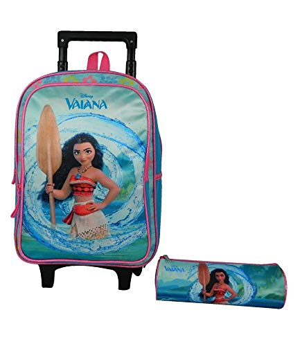 Bagtrotter VAINI96EXPLO Vaiana - Mochila con Estuche (32 x 15 x 42 cm), Color Azul y Rosa