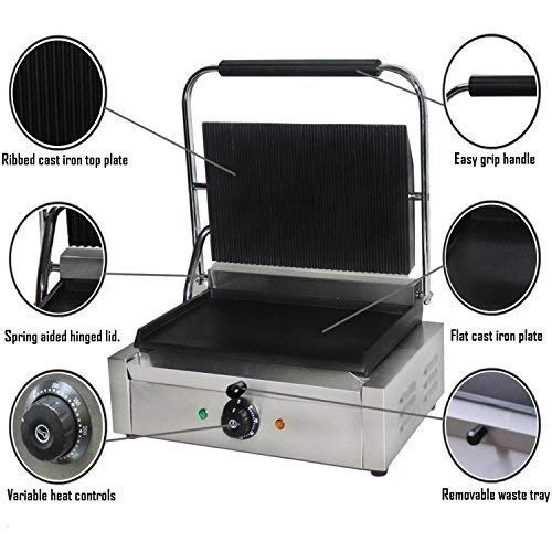 Baibao Hornear Gran Press, Variable térmica Caliente Placa de Control, 2.2Kw Potencia Heavy Duty Plana Placa Inferior de calefacción.Parrillas de Barbacoa