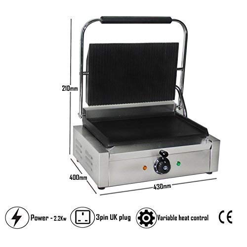 Baibao Hornear Gran Press, Variable térmica Caliente Placa de Control, 2.2Kw Potencia Heavy Duty Plana Placa Inferior de calefacción.Parrillas de Barbacoa