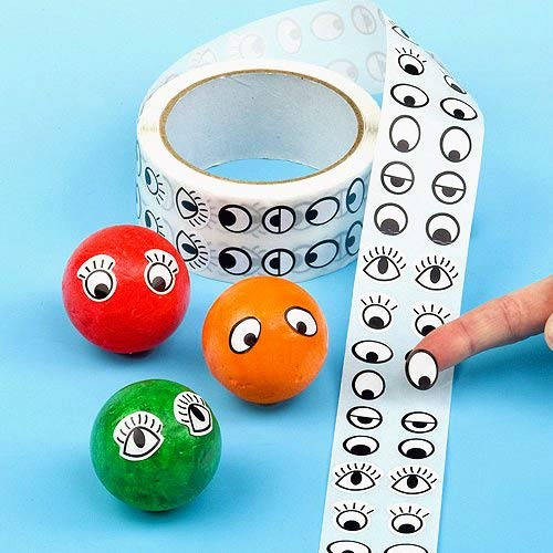 Baker Ross Pack Ahorro de Pegatinas de Ojos para Artesanía Perfectas para Decorar Tarjetas Álbumes Collages y Otras Manualidades de Niños (pack de 1.000)