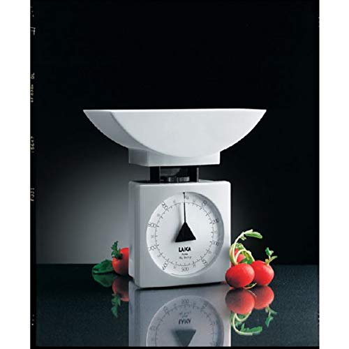 Balanza de cocina mecánica con BOL Laica K 711 pesa hasta 1kg. color blanco, diseño clásico.