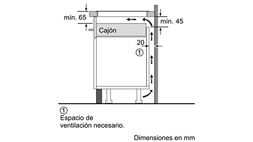 Balay 3EB864ER - Placa (Integrado, Induction hob, Vidrio, Sin marco, Tocar) color negro, 59,2 x 52,2 x 5,1 cm