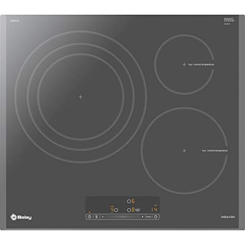 Balay 3EB967AU hobs Titanio Integrado Con - Placa (Titanio, Integrado, Con placa de inducción, 1400 W, Alrededor, 14,5 cm)