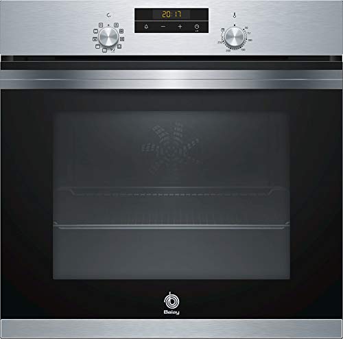 Balay Horno 3HB4331X0 AQUALISIS INOX Rail Aq, 71 litros, Negro, Acero inoxidable