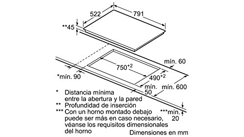 Balay - Placa vitrocerámica 3eb785lq ancho 80 cm