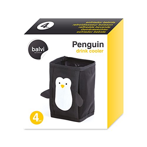 Balvi - Penguin Enfriador de latas, Enfriador de Cerveza, Enfriador de Bebidas. Set de 4 Unidades. con Forma de pingüino.