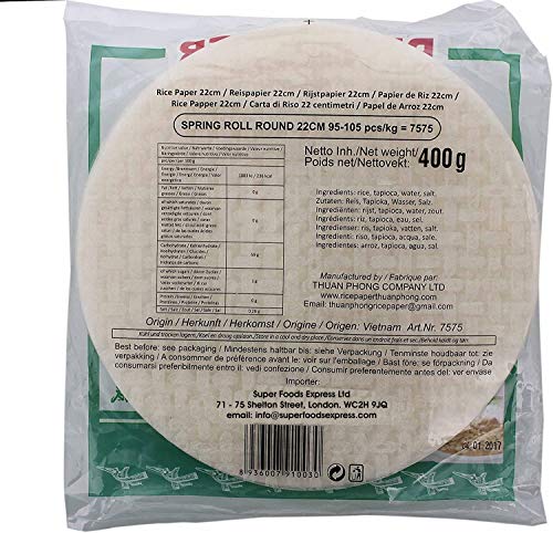 Bamboo Tree Papel de arroz Rollo de primavera Rollo de verano - 22 cm, 400g