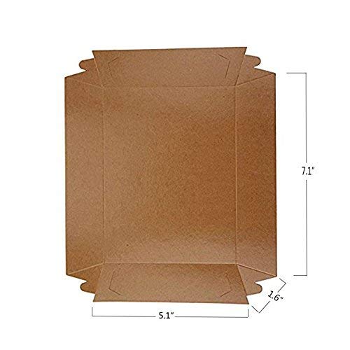 Bandeja de alimentos de papel, papel de Kraft Bandeja de alimentos de comida rápida Bandeja de refrigerios para los partidarios del partido Comida 18x13x4 cm 50 PCS