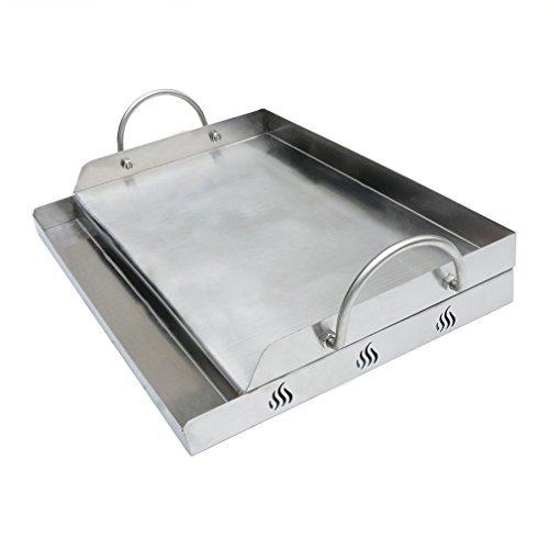 Bandeja Onlyfire de acero inoxidable universal para barbacoa de carbón, plancha, parrilla de gas y más, rectangular, 51 x 32 x 12,4 cm