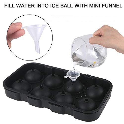 Bandeja Sunerly fácil de quitar, 8 moldes gigantes de silicona para hacer bolas de hielo para niños con dulces, pudín, jalea de leche, zumo de chocolate, o cócteles