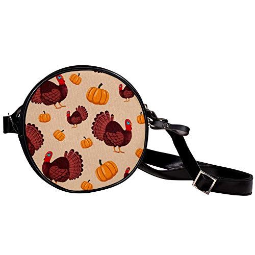 Bandolera Redonda Bolso Pequeño Bolso De Las Señoras De Moda Bolsos De Hombro Bolso De Mensajero Bolsa De Lona Bolsa De Cintura Accesorios Para Las Mujeres - Cartoon Turquía Calabaza