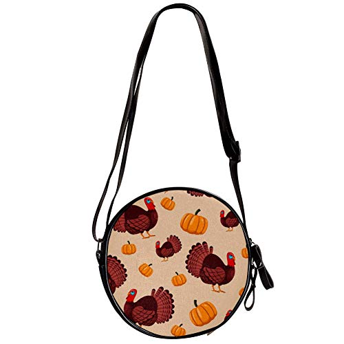 Bandolera Redonda Bolso Pequeño Bolso De Las Señoras De Moda Bolsos De Hombro Bolso De Mensajero Bolsa De Lona Bolsa De Cintura Accesorios Para Las Mujeres - Cartoon Turquía Calabaza