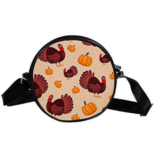 Bandolera Redonda Bolso Pequeño Bolso De Las Señoras De Moda Bolsos De Hombro Bolso De Mensajero Bolsa De Lona Bolsa De Cintura Accesorios Para Las Mujeres - Cartoon Turquía Calabaza