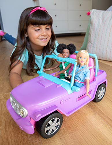 Barbie Jeep, coche todo terreno al aire libre, coche de juguete (Matte GMT46)