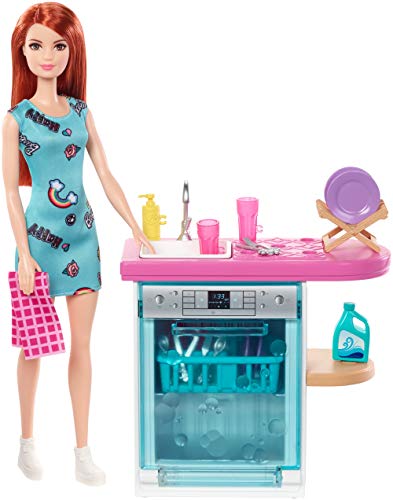 Barbie Muebles de interior, accesorios para la cocina de la casa de muñecas (Mattel FXG34)