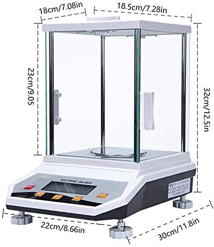 Báscula de cocina digital Escalas de joyería de alta precisión, de 500 g / 0,001 g Balanza de precisión Count Tara Blanca LCD de alta definición de pantalla multifuncional Escala electrónica Balanza d