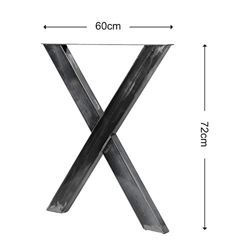 Bastidores para mesa 72x60 cm Acero lacado claro Caballetes Perfil-X Patas de mesa Bricolaje