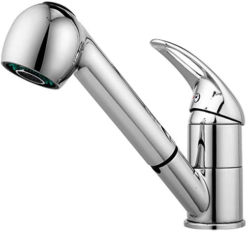 Baulanna Kitchen Faucet, Grifos para fregadero de acero inoxidable, con rociador extraíble, cocina giratoria de 360 °, Fregadero retráctil en caliente y en frío