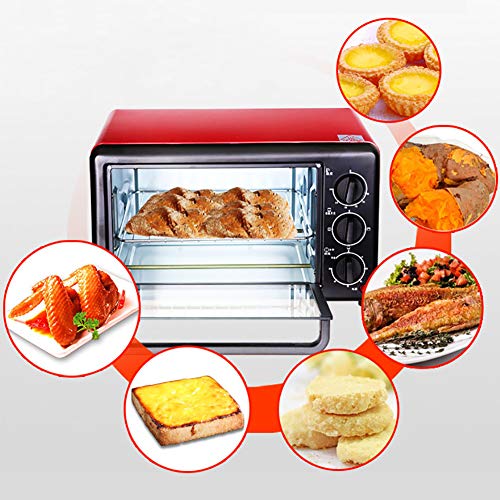 BCXGS Horno Conveccion Sobremesa Automático, Mini Horno Multifuncional, 19L Horno Conveccion Sobremesa Doméstico con Temporización De 60 Minutos y Temperatura De 240°C para Pasteles y Pizza