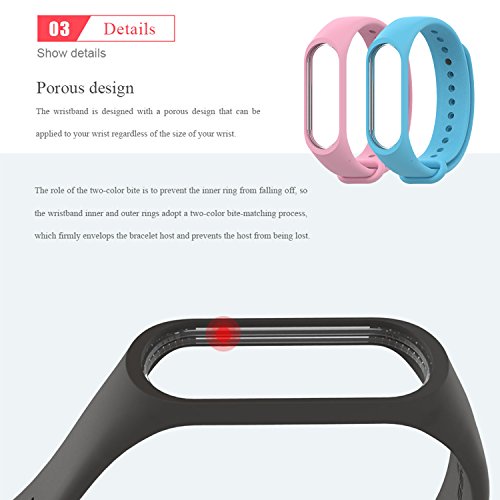 BDIG Pulsera Correa para Xiaomi Mi Band 3 Mi Band 4, Colorido Suave Silicona Pulsera Impermeable, Diseño de la Mejor para Pulsera Xiaomi Mi Band 4 Mi Band 3, Marrón, Large Strap Length (3PCS Sets)