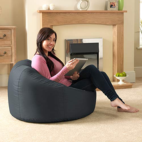 Bean Bag Bazaar Sillón Tipo Puf Clásico, Puffs Pera para Interior-Exterior Grande, Resistente al Agua